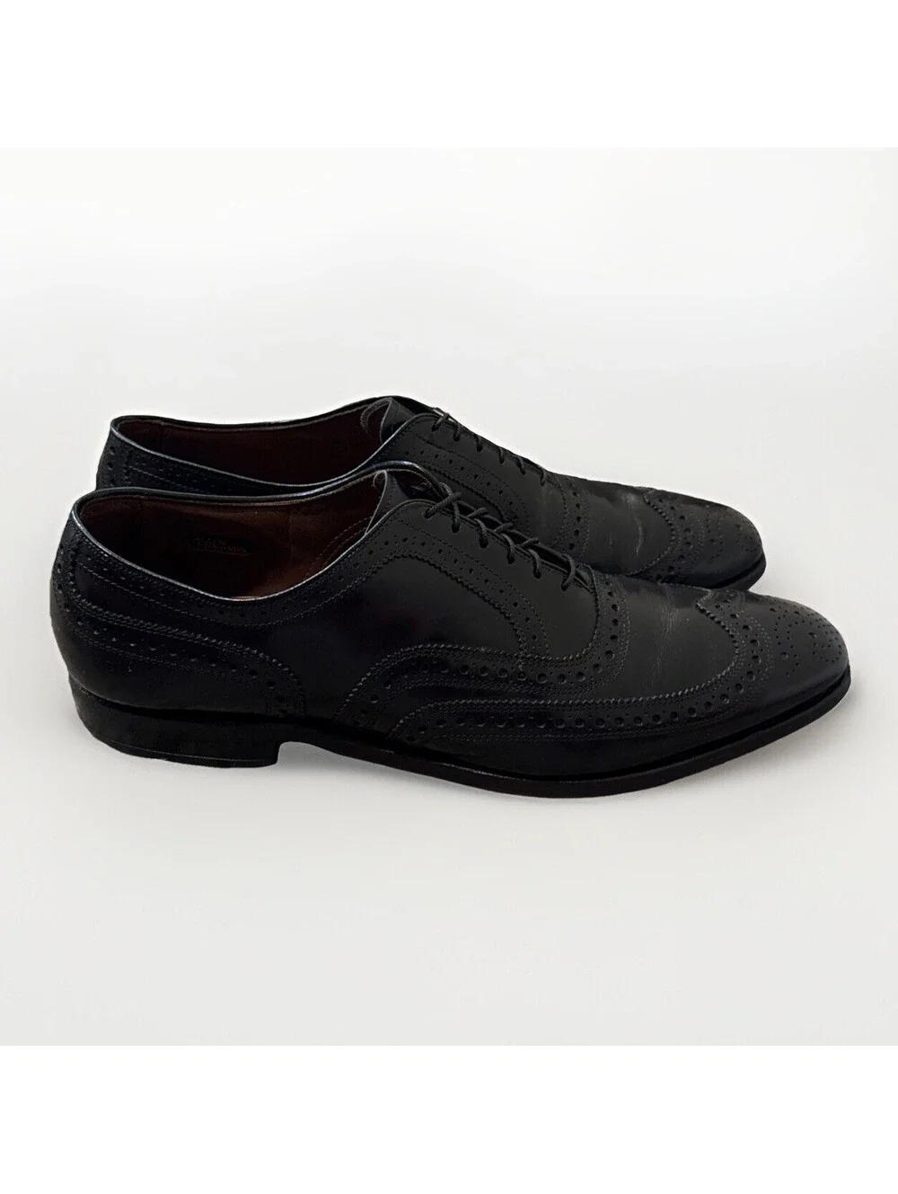 Allen Edmonds McAllister All Leather Wingtip Oxfords Size 12 A Black